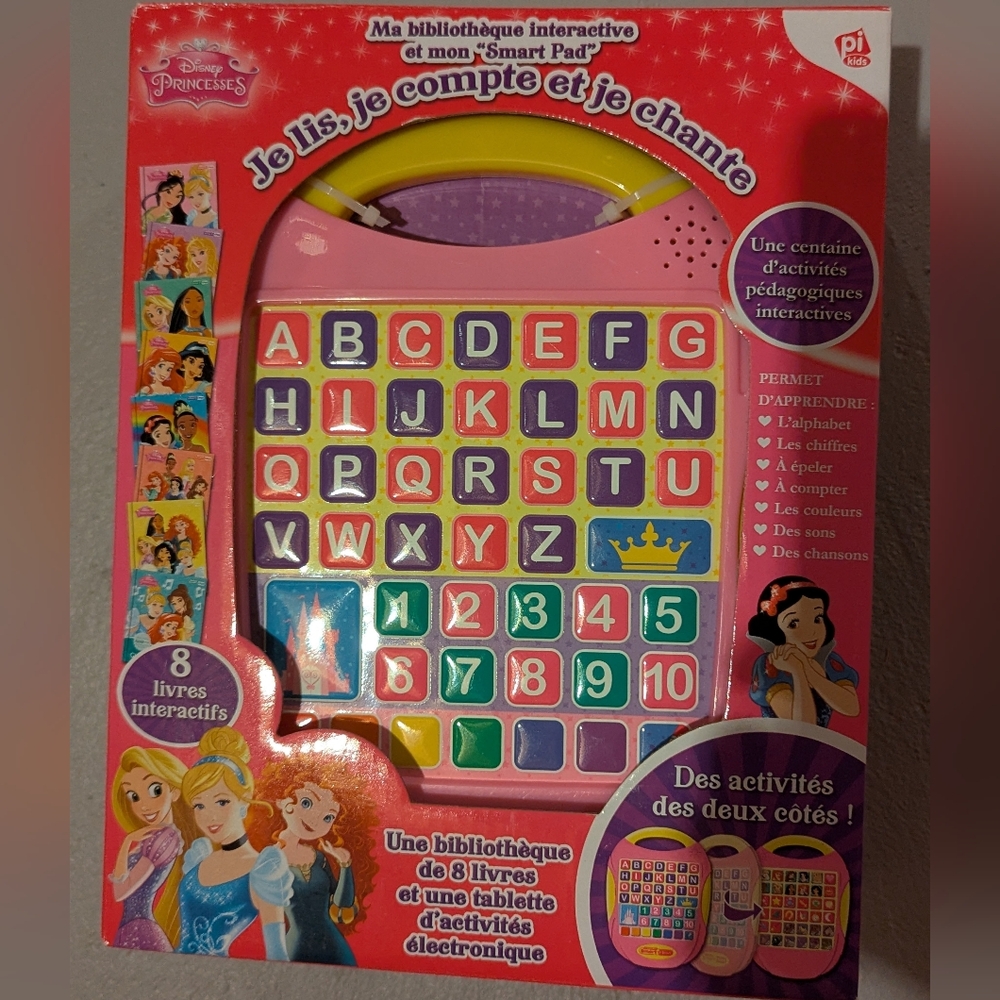 2/$50 FRENCH Toy Disney Princess: My First Smart Electronic Activity Pad 8 Books